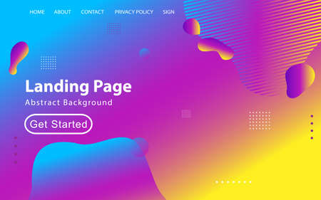 Trendy abstract liquid background for your landing page design. Minimal background for website designsのイラスト素材