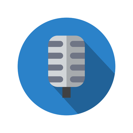 Flat design vector microphone icon, one of a set of web icons. EPS10のイラスト素材