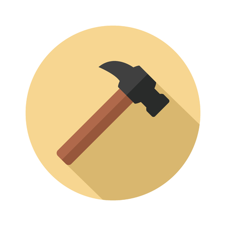 Claw hammer flat icon vector illustration EPS10のイラスト素材
