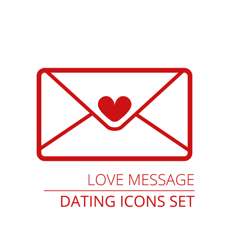Love message thin line vector iconのイラスト素材