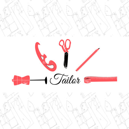 Tailor logo banner vector illustrationのイラスト素材
