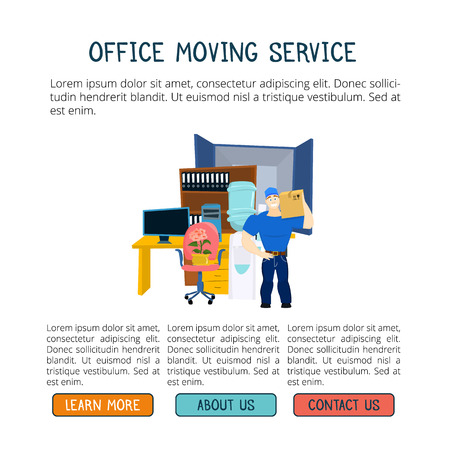 Moving service guy with furnitureのイラスト素材