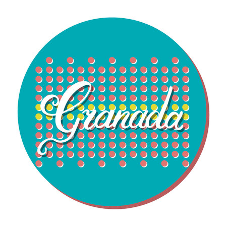 Granada hand letteringのイラスト素材