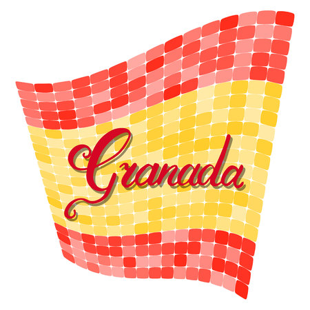 Granada hand letteringのイラスト素材