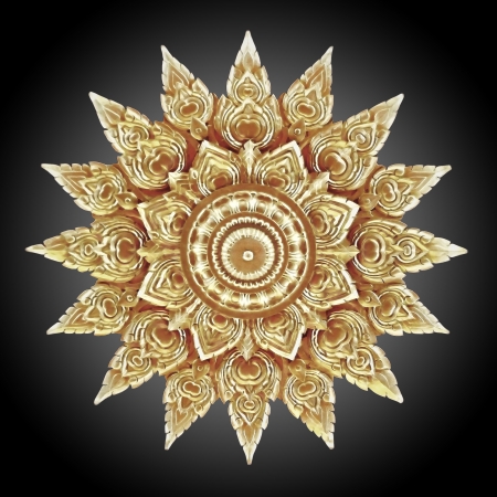 Ornamental Ceiling Decoration in Thai templeの写真素材