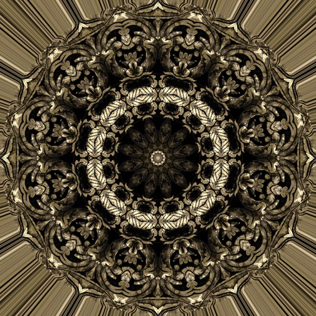 Grunge oriental vintage brass ornament