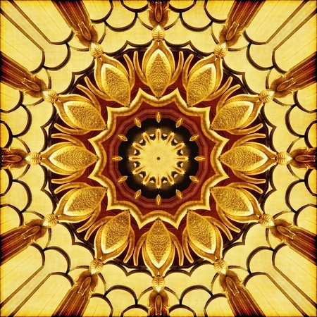 Grunge oriental gold ornament texture background