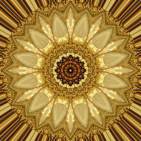Shiny oriental gold ornament texture の写真素材