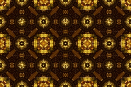 Image of carved golden ornament, Seamless pattern texture の写真素材