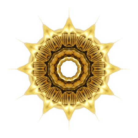 Oriental gold ornament texture, isolated on white background