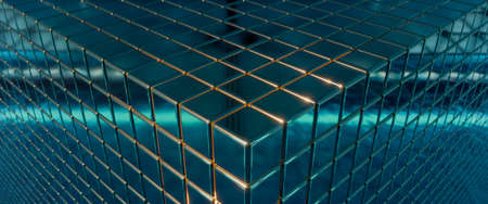 Cube background. 3d illustration, 3d rendering.