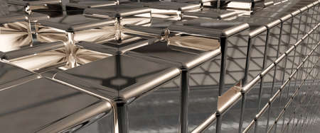 Cube background. 3d illustration, 3d rendering.の写真素材