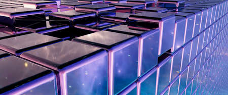 Cube background. 3d illustration, 3d rendering.