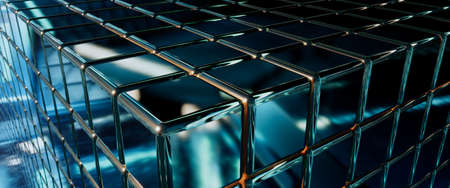 Cube background. 3d illustration, 3d rendering.
