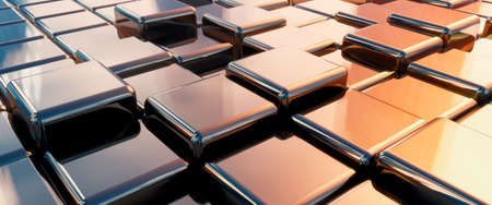 Cube background. 3d illustration, 3d rendering.の写真素材