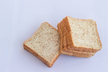 sliced bread isolated on white background