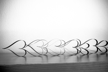 Black and white heart. valentine conceptの写真素材