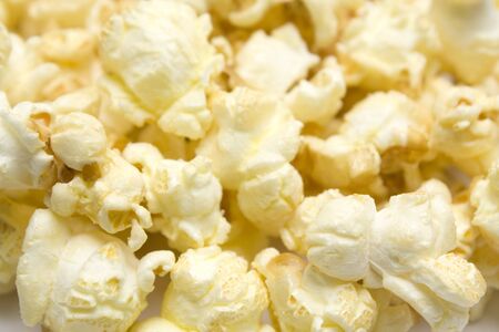 one salted pop corn background, texture, isolatedの写真素材