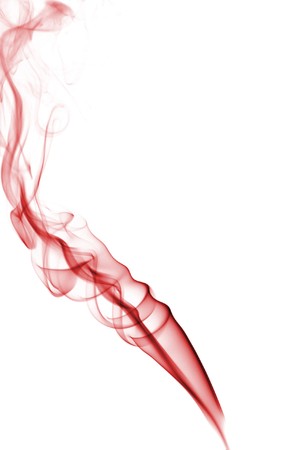 A colorful and abstract smoke, isolated in white backgroundの写真素材