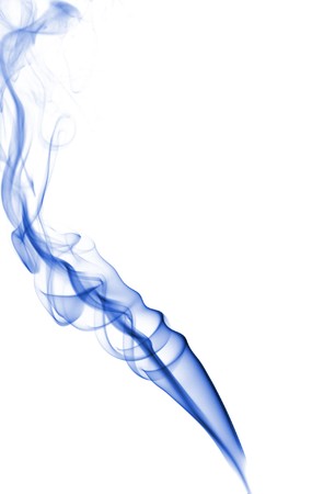 A colorful and abstract smoke, isolated in white backgroundの写真素材