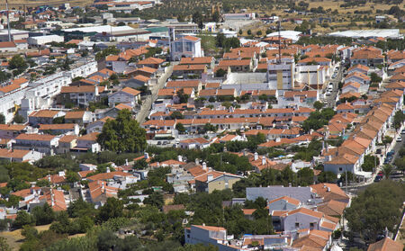 A Top View on a Interior Village With Many Trees の写真素材