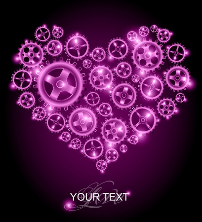 Love card - purple heart backgroundのイラスト素材