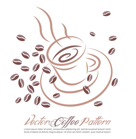 coffee Cup and corn backgroundのイラスト素材