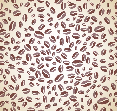 Vector coffee bean seamless backgroundのイラスト素材