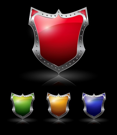 Shield pack colorful setのイラスト素材