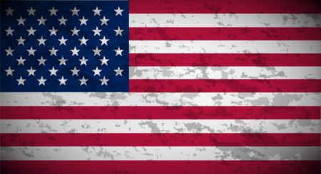 Flag of USA. United States of America textured Flag.のイラスト素材