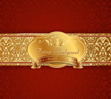 Elegant vintage card. Design background with ornate vintage pattern. Vector illustrationのイラスト素材