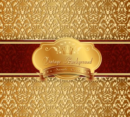 Elegant vintage card. Design background with ornate vintage pattern. Vector illustrationのイラスト素材