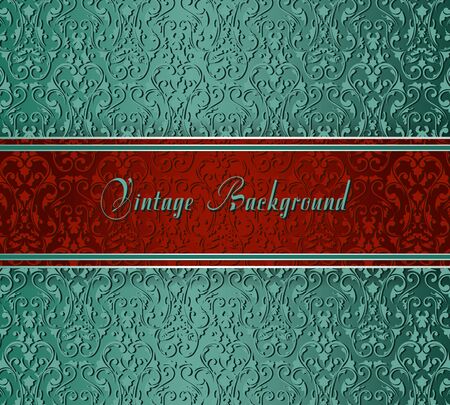 Elegant vintage card. Design background with ornate vintage pattern. Vector illustrationのイラスト素材