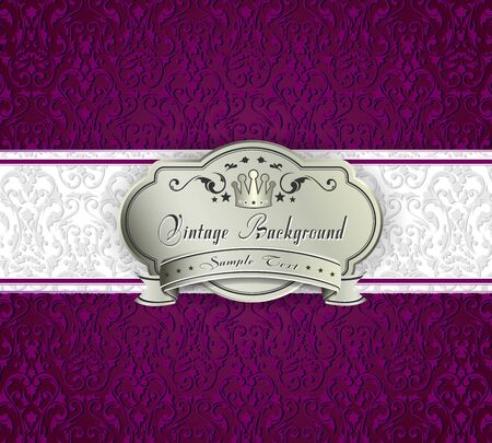 Elegant vintage card. Design background with ornate vintage pattern. Vector illustrationのイラスト素材