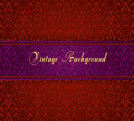 Elegant vintage card. Design background with ornate vintage pattern. Vector illustrationのイラスト素材