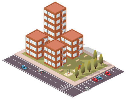 Vector Isometric Flats  Duplexのイラスト素材