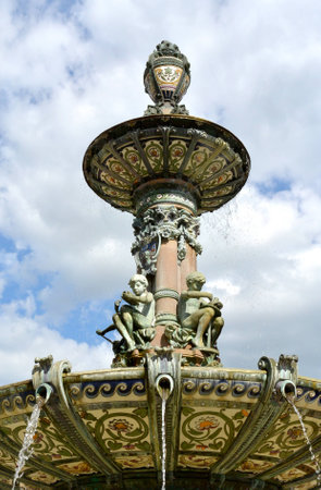 Old fountain in Franceの写真素材