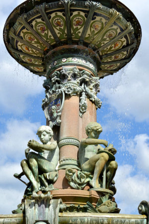 Old fountain in Franceの写真素材