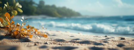 Summer, Beach Background Cardpostal Designs. Background with Beach,  Sand,  Summer vibes and natural tones.の素材
