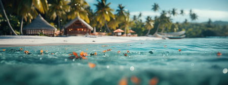 Summer, Beach Background Cardpostal Designs. Background with Beach,  Sand,  Summer vibes and natural tones.の素材