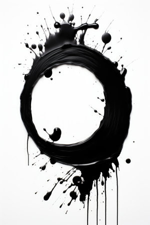 Ink Letters. Ink Caligraphy. Alphabet in Ink. Letter Oの素材