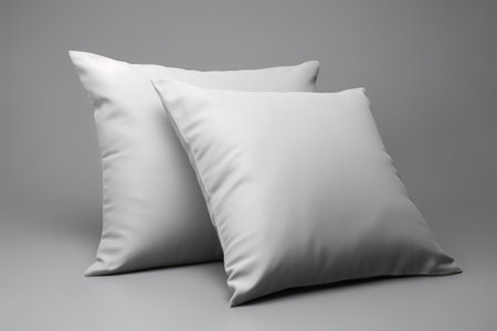 White pillows on isolated background.の素材