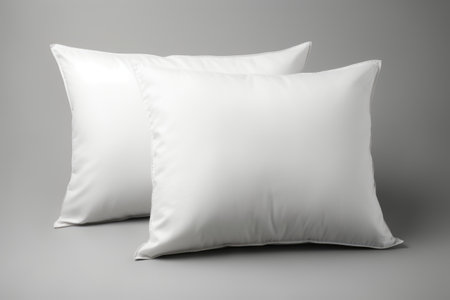 White pillows on isolated background.の素材