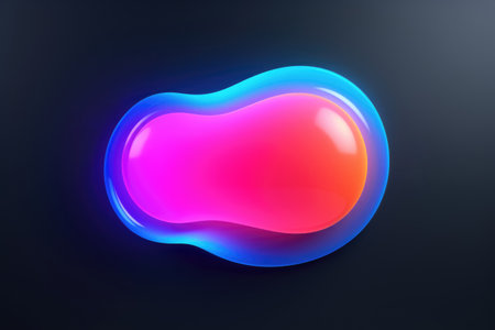 Abstract Neon Speech Bubbles, UI Items, Presentation. Graphic 3d Bubbles.の素材