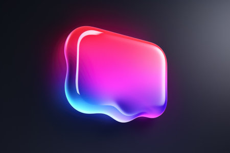Abstract Neon Speech Bubbles, UI Items, Presentation. Graphic 3d Bubbles.の素材