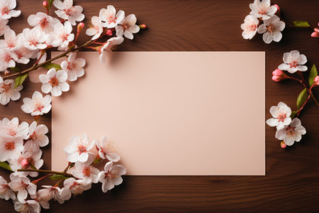 Sakura Flower Greeting Card. Blossom of Friendshipの素材