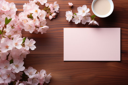 Sakura Flower Greeting Card. Blossom of Friendshipの素材