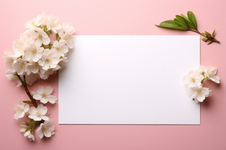Sakura Flower Greeting Card. Blossom of Friendshipの素材