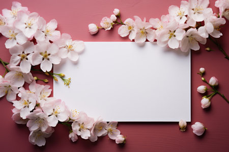 Sakura Flower Greeting Card. Blossom of Friendshipの素材