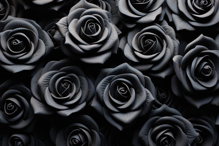 background of delicate roses, creating a serene and enchanting ambiance.の素材